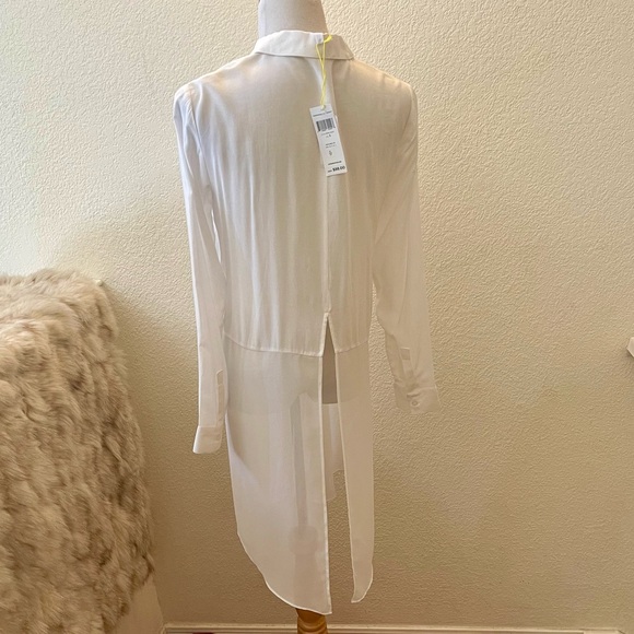 NWT BCBGeneration White Tunic - Sheer from the waist down - Side/Back Slits - S - Picture 1 of 6
